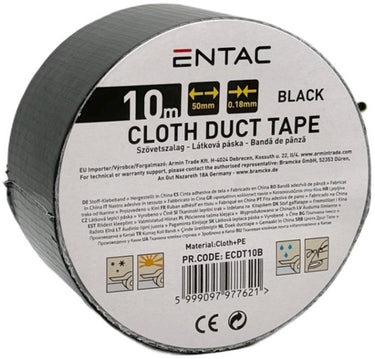 Enzo entac reparatietape 50mm rol 10m zwart - 4139542