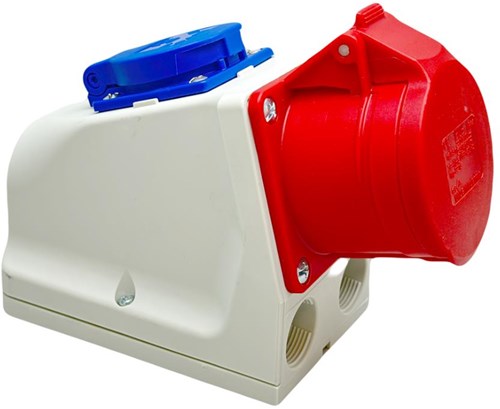 Load image into Gallery viewer, Enzo abl cee 5p 16a 400v opbouw wcd combinatie met 2p+ra - 6315161

