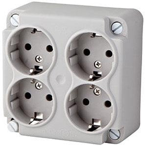 Enzo abl deksel kabeldoos uni abl 4 x wcd - 4047880