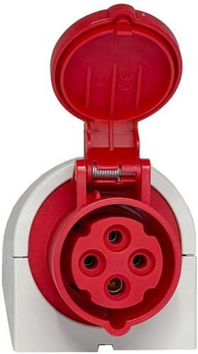 Afbeelding laden in galerijviewer, Enzo cee 4p 32a 400v opbouw wcd rood - 6315166
