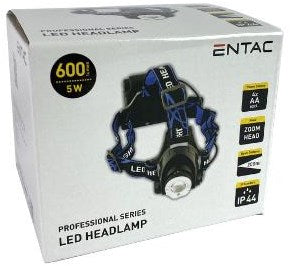 Afbeelding laden in galerijviewer, Enzo entac led hoofdlamp zoom 5w aluminium zwart 4xaa - 5700310

