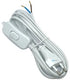 Enzo eurosnoer 2x0,75 schakelaar wit 2 meter 1065200