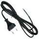 Enzo eurosnoer 2x0,75 zwart 2 meter 1065520
