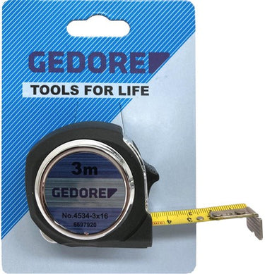 Enzo gedore rolmaat - meetband 3 meter - 16 mm 6453130