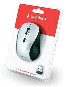Enzo gembird draadloze optische muis zwart zilver - 9510036