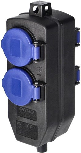 Enzo hangkoppeling | zwart | ip44 | 4v | met klep - 6871985