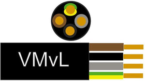 Enzo kabel vmvl rond 4x1,00 qmm zwart - 1227532