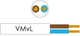 Enzo kabel vmvs rond 2x0,75 qmm kleur wit - 1227100