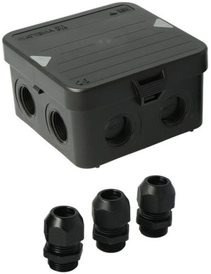 Enzo kabeldoos attema ak1 | + 3 wartels m20 ip65 zwart - 4034021