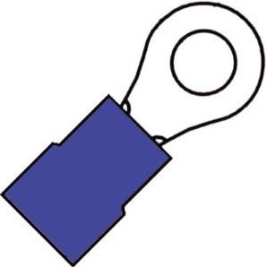 Afbeelding laden in galerijviewer, Enzo kabelschoen ring blauw 5.3mm - 4433380
