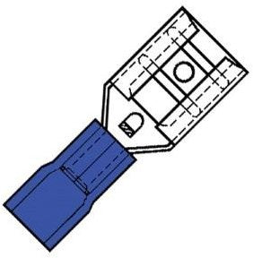 Afbeelding laden in galerijviewer, Enzo kabelschoen vlaksteker female blauw 6.3x0.8mm - 4433320
