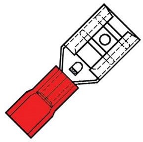 Afbeelding laden in galerijviewer, Enzo kabelschoen vlaksteker female rood 6.3x0.8mm - 4433020
