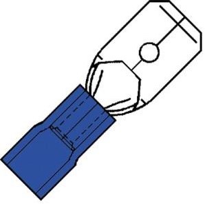 Afbeelding laden in galerijviewer, Enzo kabelschoen vlaksteker male blauw 6.3x0.8mm - 4433310
