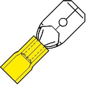 Afbeelding laden in galerijviewer, Enzo kabelschoen vlaksteker male geel 6.3x0.8mm - 4433610
