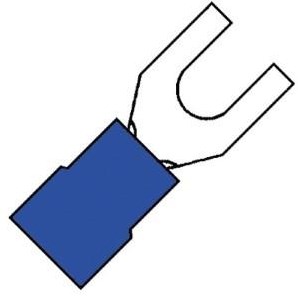Afbeelding laden in galerijviewer, Enzo kabelschoen vork blauw 6.4mm - 4433410

