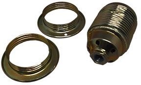 Enzo lamphouder e27 messing 2xring 6042845