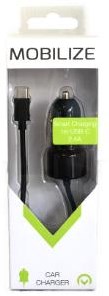 Afbeelding laden in galerijviewer, Enzo mobilize usb autolader 4200ma zwart + usb-c kabel 9540130
