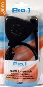 Afbeelding laden in galerijviewer, Enzo pro-1 hdmi switch 3-weg, 1.4a versie support 3d (voor 3 apparaten) - 9284084
