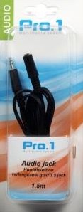 Afbeelding laden in galerijviewer, Enzo pro-1 hoofdtelefoon verlengkabel glad 3,5 jack 1,5 meter 9212503
