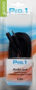 Afbeelding laden in galerijviewer, Enzo pro-1 hoofdtelefoon verlengkabel glad 3,5 jack 5 meter 9212505
