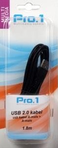 Afbeelding laden in galerijviewer, Enzo pro-1 usb kabel a-male -> a-male 1,8 meter 9280210
