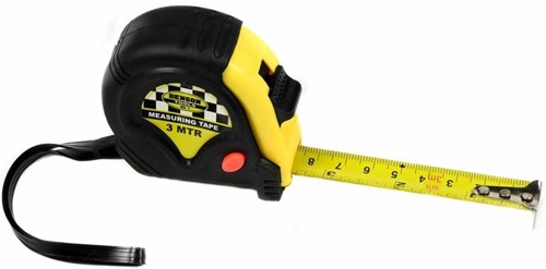 Afbeelding laden in galerijviewer, Enzo rolbandmaat 3 meter rubber grip 6453125
