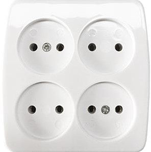 Enzo tafelcontactdoos 4v vierkant wit 6871220
