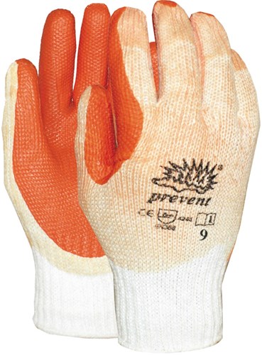 Enzo wh safeworker prevent latex palmcoating oranje 317580 - 11157000 - 11157000