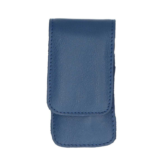 Erbe solingen 3-delige manicure etui met drukknoopsluiting donkerblauw (erbe9071)