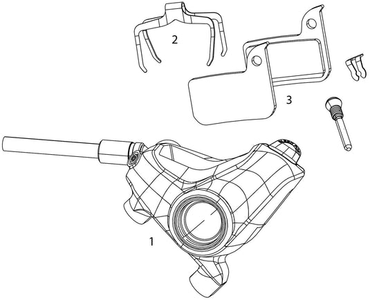 Sram schijfrem s900 disc br. s900 hydr.,right,rear br.