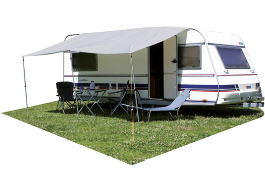 Eurotrail Luifel Caravan 300 x 240 cm polyester grijs 2 stokken