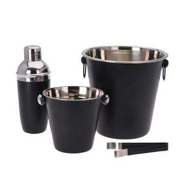 Ty excellent houseware barset rvs zwart 4-delig