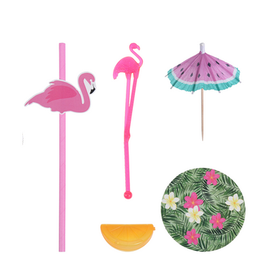 Diversen excellent houseware cocktailshakerset flamingo 31-delig