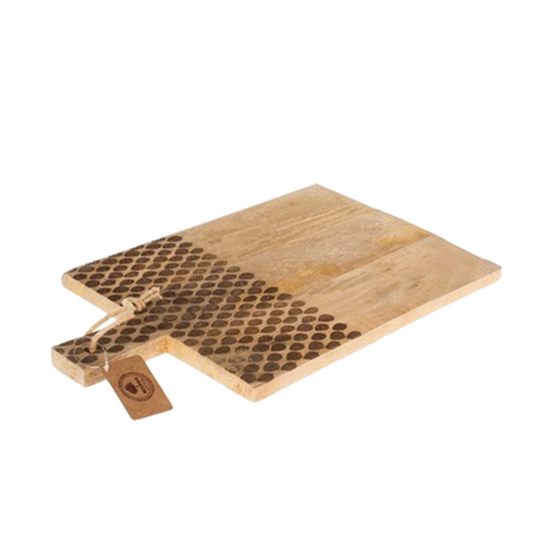 Afbeelding laden in galerijviewer, Excellent houseware snijplank mangohout met greep 50x30cm
