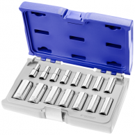 Expert by facom lange 6-kantdoppenset 3 8 | 15-delig | in koffer | e031804 - e031804