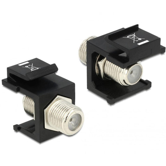 Delock keystone module f female > f female adapter (zwart, 86350)