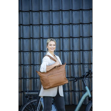 Newlooxs - New Looxs laptoptas leer Verla cognac 21 liter