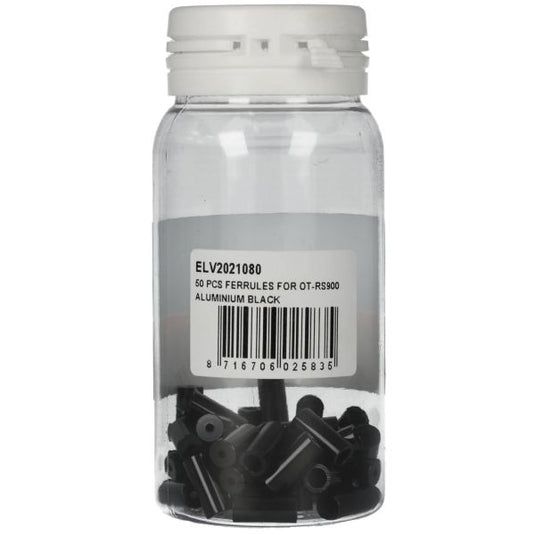 Elvedes kabeleindhoedjes voor ot-rs900 van ø3,65 to ø5.5mm x 12mm - zwart (50 stuks)