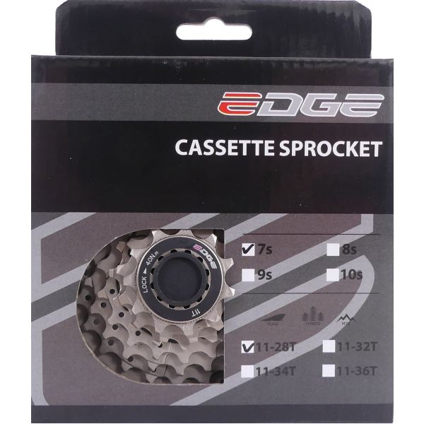 Load image into Gallery viewer, Edge cassette 7 speed cs-m5007 11-28t - zilver
