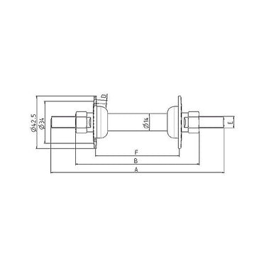 Marwi voornaaf 412 - 36 gaats - 100 mm inbouwbreedte - verchroomd
