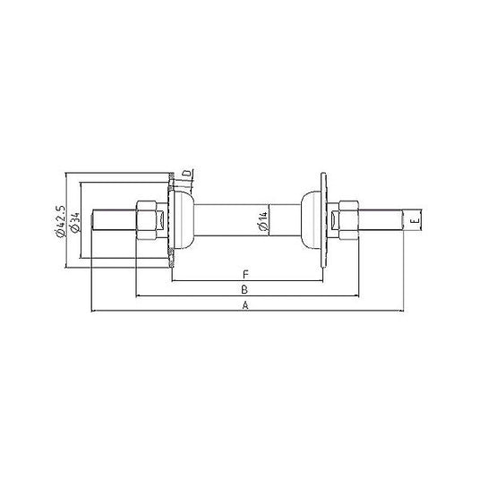 Marwi voornaaf 412 - 36 gaats - 100 mm inbouwbreedte - verchroomd