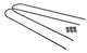 Kgs spatbordstangset inox 28 inch met clips zwart