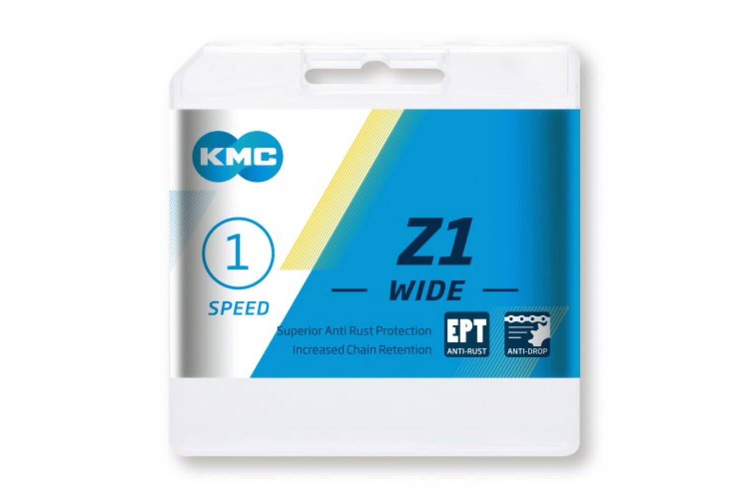 KMC chain Z-1X EPT, 1/2x1/8, 112L, Anti rust, 8.6 mm, ECO PROTECT, Stop drop, Single speed