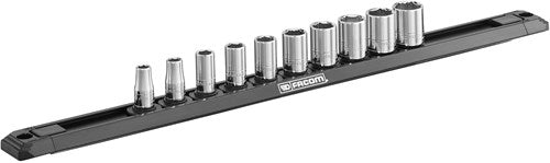 Load image into Gallery viewer, Facom ogv® doppen set | 1 4” 6-kant | 10-delig op rail - r.40egrppb
