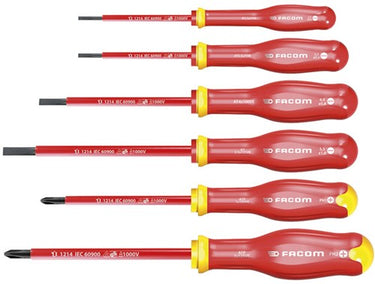 Facom set van 6 1000v schroevendraaiers sleuf ph - atpve.j6pb