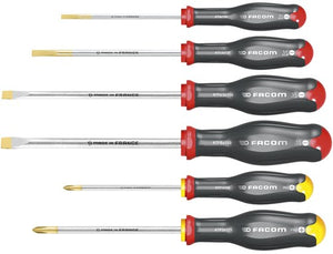 Facom set van 6 schroevendraaiers philips en sleuf - atp.j6pb