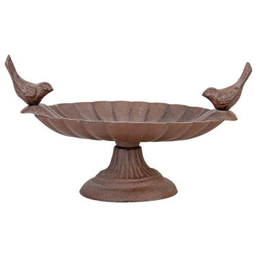 Esschert design vogelbad op voet gietijzer l14,5 x b23,5 x h13cm