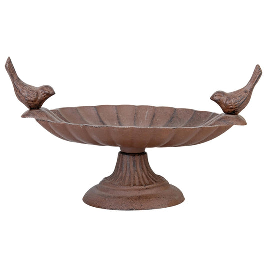Esschert design vogelbad op voet gietijzer l14,5 x b23,5 x h13cm