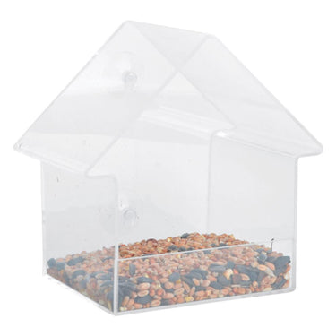 Esschert design acryl raamvoedertafel huis 14,9 x10,4 x15,3cm