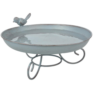 Esschert design vogelbad ã˜22cmx12cm metaal grijs